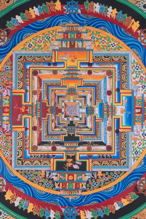 kalachakra mandala tibetan thangka painting